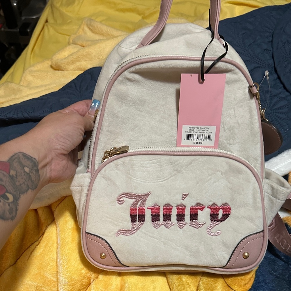 Juicy Couture Pink and Cream Backpack